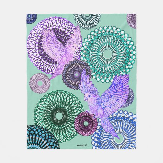 helende parkiet fleece deken (Voorkant)