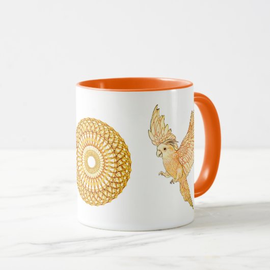 helende parkiet mok (Voorkant rechts)