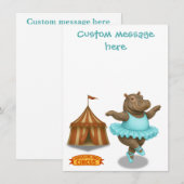 Helene circus performer bedankkaart (Voorkant / Achterkant)