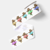 Helene circusartiest grosgrain lint (Achterkant)