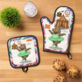Helene circusartiest ovenwant & pannenlap set (Top down)