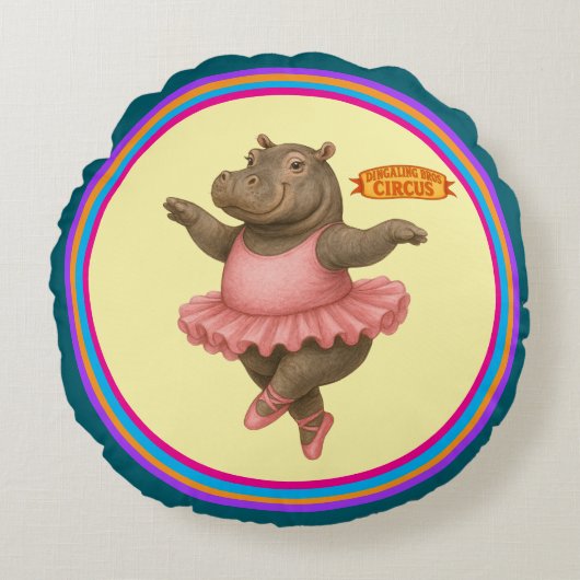 Helene circusartiest rond kussen (Voorkant)