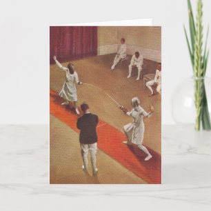 Helene Mayer Fencing Bout Note Card Kaart