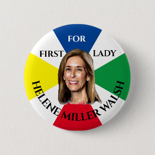 Helene Miller Walsh voor First Lady Ronde Button 5,7 Cm