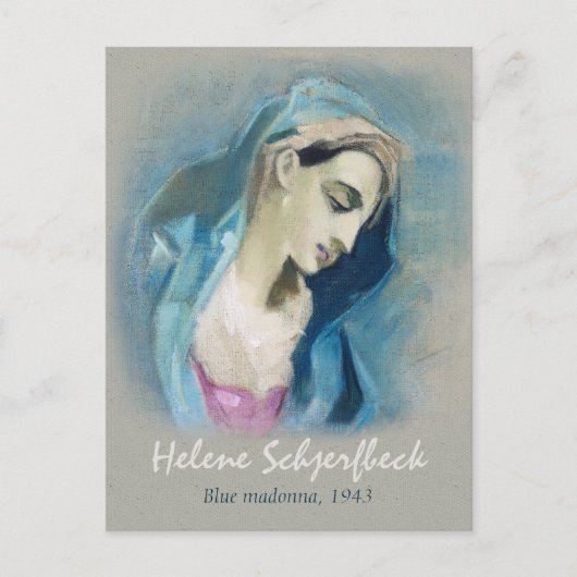 Helene Schjerfbeck Blue Madonna 1943 Briefkaart (Voorkant)