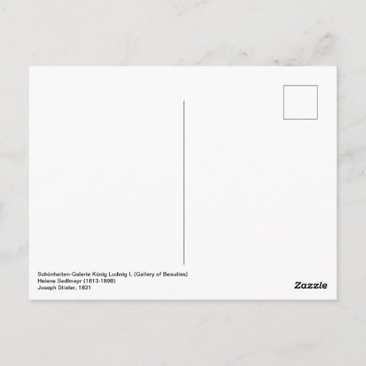 Helene Sedlmayr Briefkaart (Achterkant)