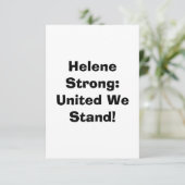 Helene's Fury, onze eenheid! United We Stand! Bedankkaart (Staand voorkant)