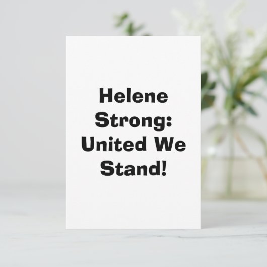 Helene's Fury, onze eenheid! United We Stand! Bedankkaart (Staand voorkant)
