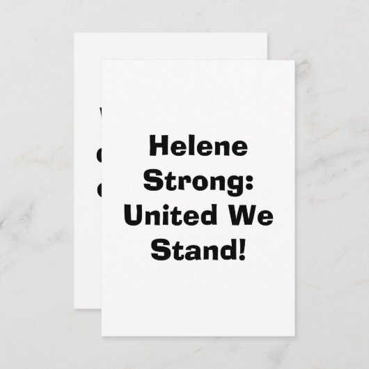 Helene's Fury, onze eenheid! United We Stand! Bedankkaart (Voorkant / Achterkant)