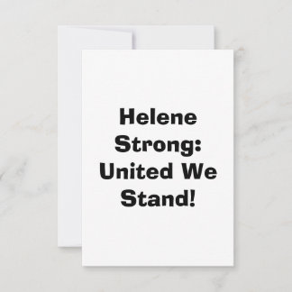 Helene's Fury, onze eenheid! United We Stand! Bedankkaart