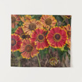 Helenium Autumnale Blooms Floral Wandkleed (Voorkant (horizontaal))