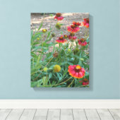 Heleniumbloemen Canvas Afdruk (Insitu (Houten vloer))