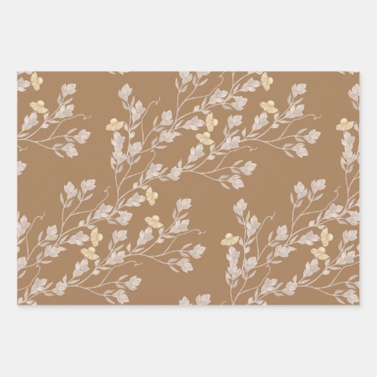 Heleniums Wilde Plant Waterverf Inpakpapier Vel (Voorkant 3)