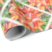 Helen's koraalkleurige gelilies Waterverf Cadeaupapier (Rol Hoek)