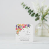 Helere Tulpen en Groene Bruiloftsshowers Informatiekaartje (Staand voorkant)