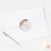 Helere Tulpen en Groene Bruiloftsshowers Ronde Sticker (Envelop)