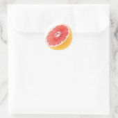 Helft van grapefruit ronde sticker (Tas)