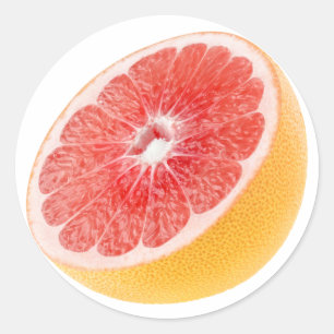 Helft van grapefruit ronde sticker