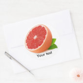 Helft van roze grapefruit ronde sticker (Envelop)