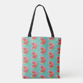 Helften van watermeloen Roze Tote Bag (Achterkant)