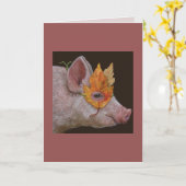 Helga de gemaskerde varkenskaart kaart (Gele Bloem)