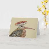 Helga de houtcoachkaart kaart (Gele Bloem)