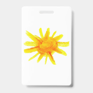 Helgele felge zon handgeschilderd badge