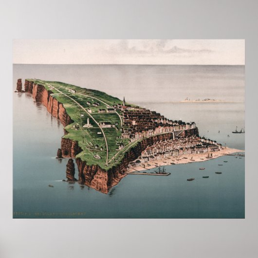  Helgoland Illustration Poster (Voorkant)