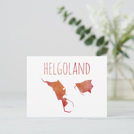 Helgoland Map Briefkaart (Staand voorkant)