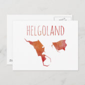 Helgoland Map Briefkaart (Voorkant / Achterkant)