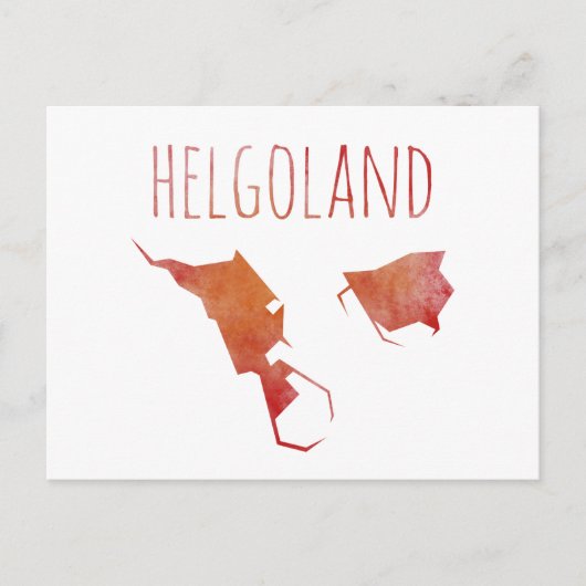 Helgoland Map Briefkaart (Voorkant)