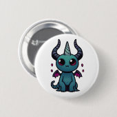 Helhorn de demonische eenhoorn Cryptid Button (Voorkant /achterkant)