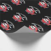 Heli-llujah Funny Helicopter Pun Dark BG Cadeaupapier (Hoek)
