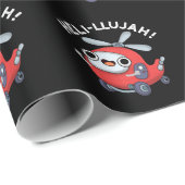 Heli-llujah Funny Helicopter Pun Dark BG Cadeaupapier (Rol Hoek)