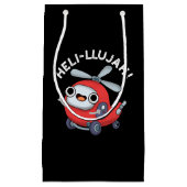 Heli-llujah Funny Helicopter Pun Dark BG Klein Cadeauzakje (Voorkant)