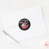 Heli-llujah Funny Helicopter Pun Dark BG Ronde Sticker (Envelop)