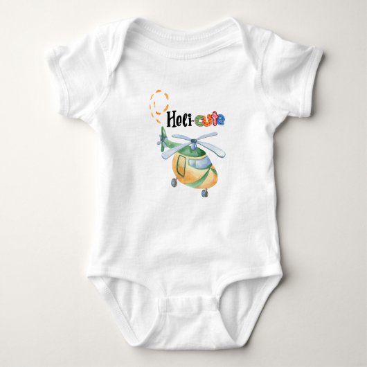 Heli-schattige babykleding, Helikopter thema Romper (Voorkant)