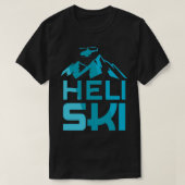 Heli Ski HeliSkiing Heliskiing Extreme Skiing T-shirt (Design voorkant)