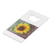 Helianthus Annuus flesopener Creditkaart Flessenopener (Achterkant Gekanteld)