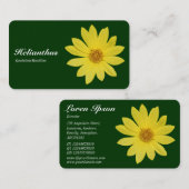 Helianthus - Donkergroen Visitekaartje (Voorkant / Achterkant)