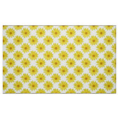 Helianthus 'Lemon Queen' Patroon - Wit Stof (Fat Quarter)