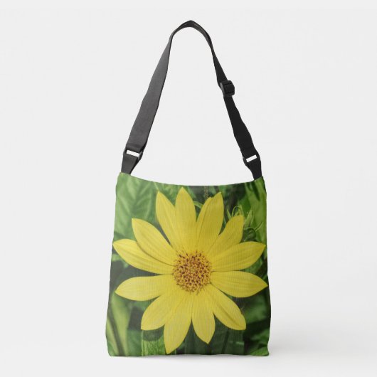 Helianthus 'Lemon Queen' Zonnebloem Crossbody Tas (Voorkant)