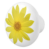 Helianthus 'Lemon Queen' Zonnebloem (geïsoleerd) Keramische Knop (Rechts)