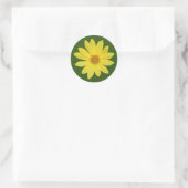 Helianthus 'Lemon Queen' Zonnebloem (geïsoleerd) Ronde Sticker (Tas)
