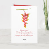 Heliconia Branch-Moederdag Kaart (Achterkant)