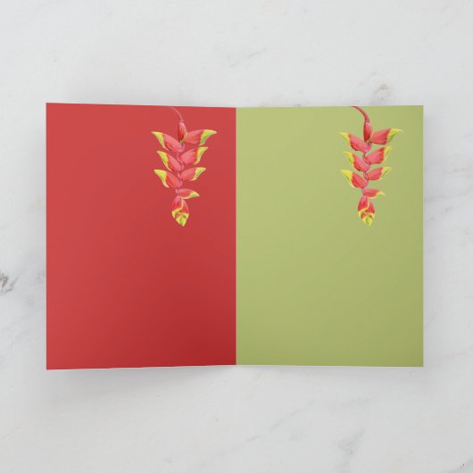 Heliconia Branch-Moederdag Kaart (Binnen)
