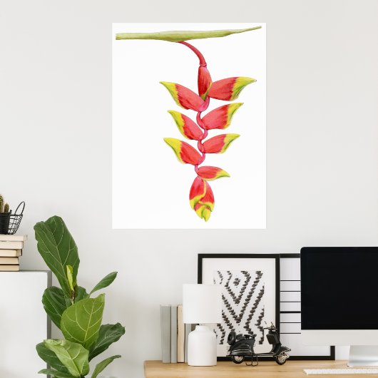 Heliconia Branch Poster (Thuiskantoor)
