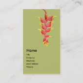 Heliconia Branch Profile Card Visitekaartje (Achterkant)