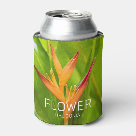 Heliconia Flowers Botanisch Plant Tuinontwerp Blikjeskoeler (Blikje Voorkant)