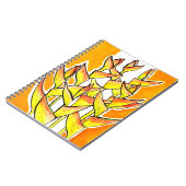 Heliconia Flowers Tropic Botanical Bold Floral Art Notitieboek (Linkerzijde)
